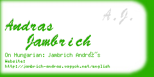 andras jambrich business card